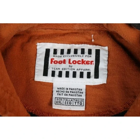 🤘Vintage Y2K Texas Longhorns XXL Hoodie Foot Locker Team Edition Black Orange - Picture 6 of 9
